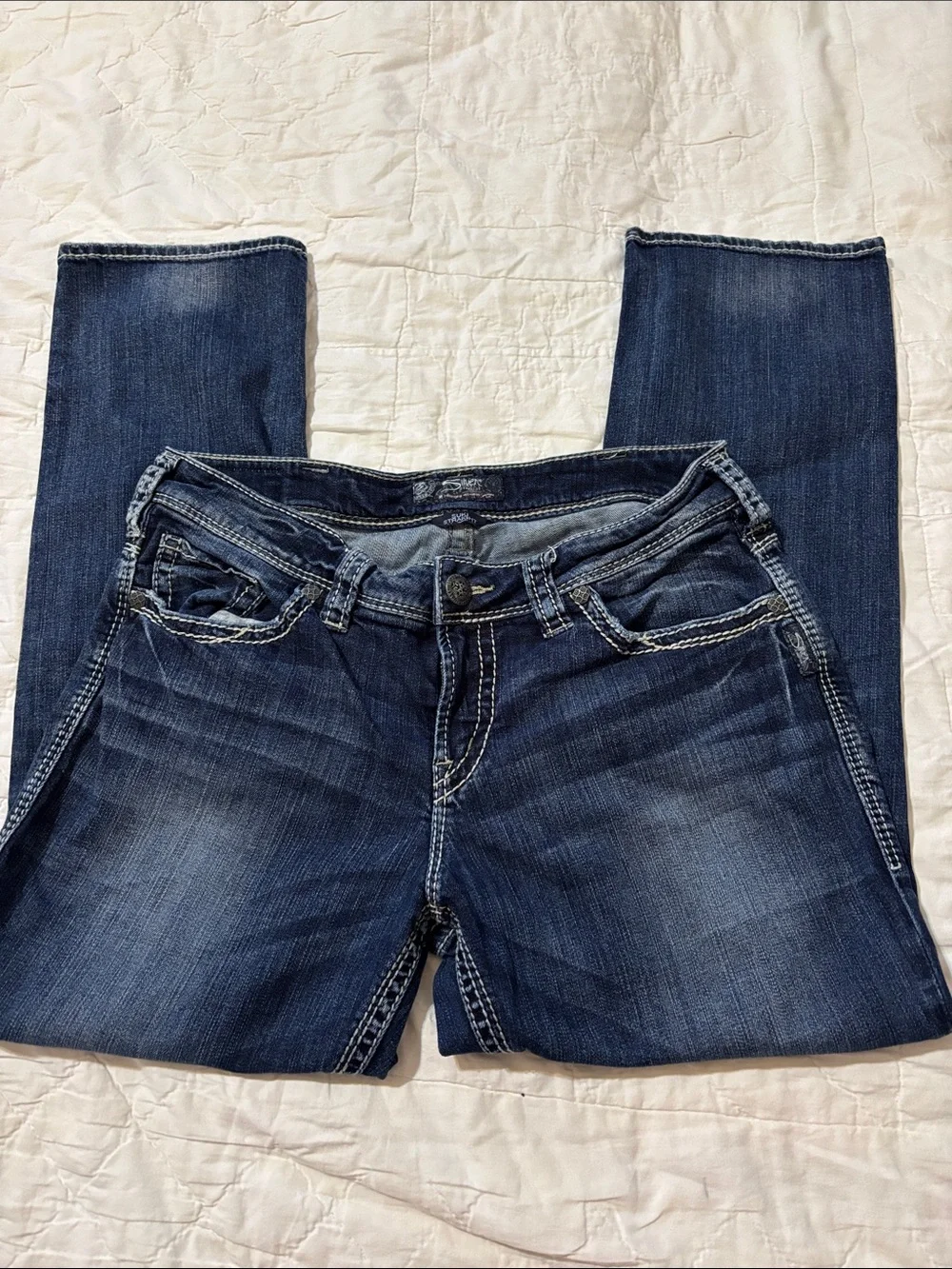 Silver Jeans Dark Indigo Boot Cut Jeans